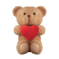 Grand Ourson avec c&oelig;ur 23cm Rouge