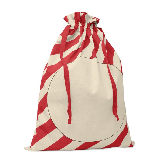 Grand sac coton Père Noël Rouge