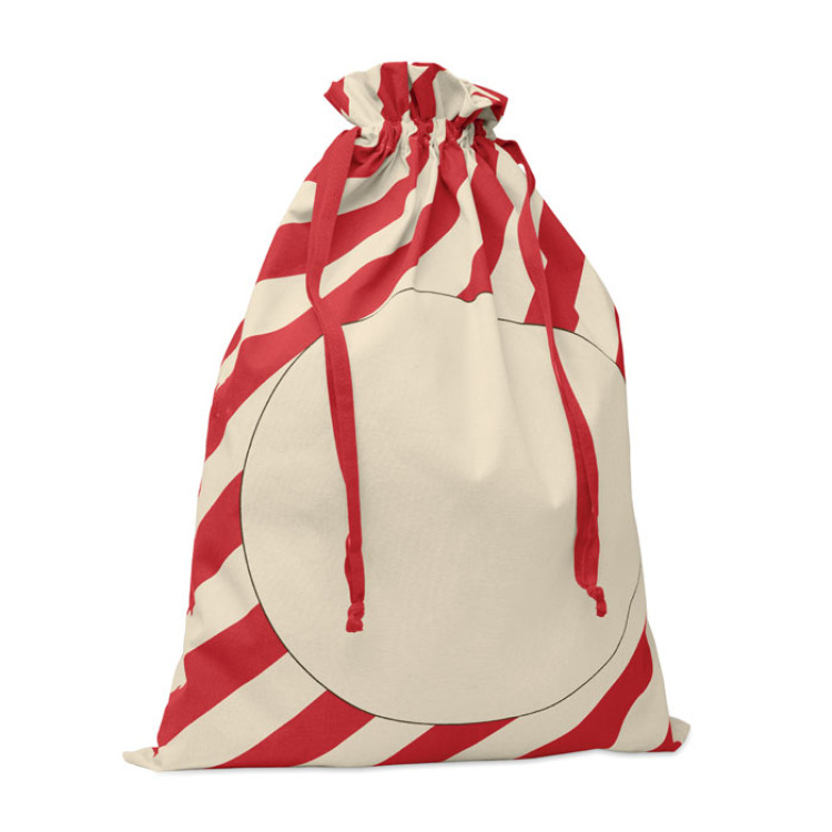 Grand sac coton P&egrave;re No&euml;l Rouge