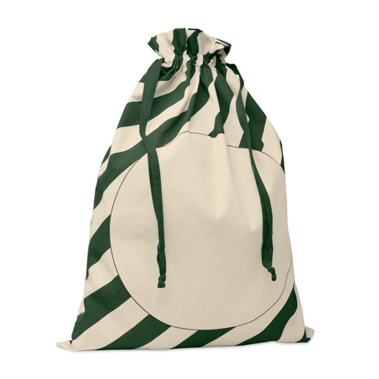 Grand sac coton P&egrave;re No&euml;l Vert