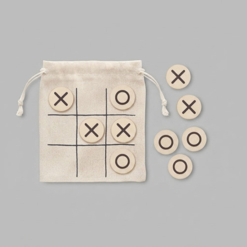Jeu de morpion en bois Beige