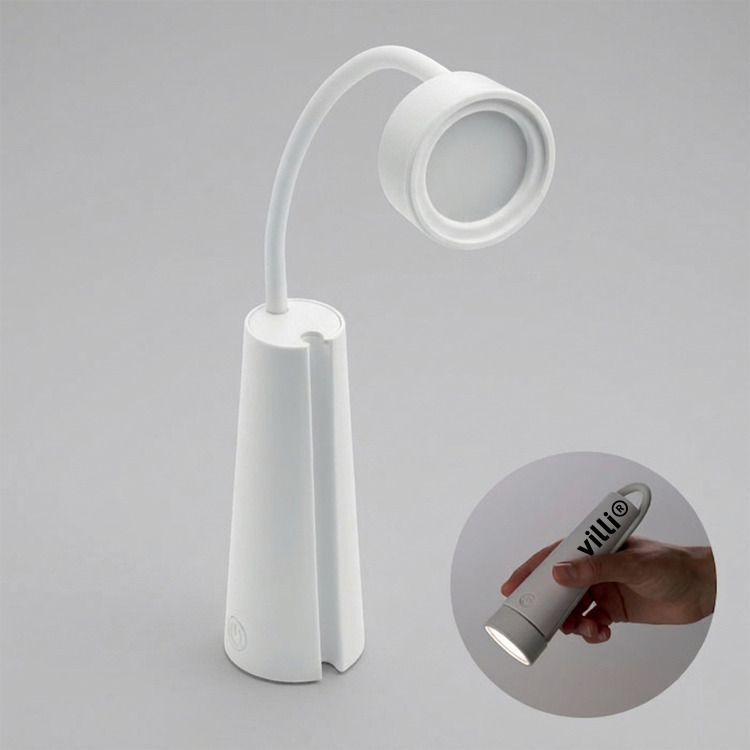 Lampe de bureau torche 2 en 1 Blanc