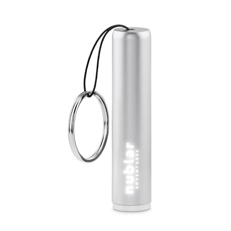 Lampe torche en plastique. Argent