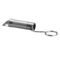 Lampe torche porte-cl&eacute;s en m&eacute;t Gris Pierre