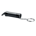 Lampe torche porte-cl&eacute;s en m&eacute;t Noir
