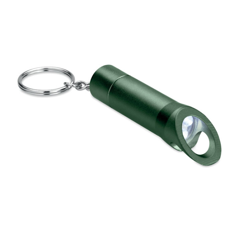 Lampe torche porte-cl&eacute;s en m&eacute;t Vert Fonc&eacute;