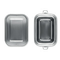 Lunch box en acier inox. 750ml Argent Mat