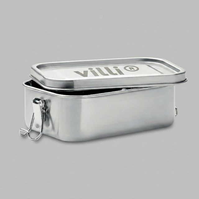 Lunch box en acier inox 750ml Argent Mat