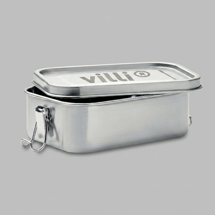 Lunch box en acier inox. 750ml Argent Mat