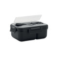 Lunch box et couverts en PP Noir