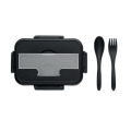 Lunch box et couverts en PP Noir