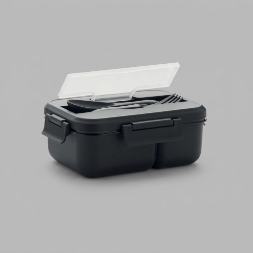 Lunch box et couverts en PP Noir