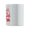 Mug de No&euml;l en c&eacute;ramique 300ml Blanc/Rouge
