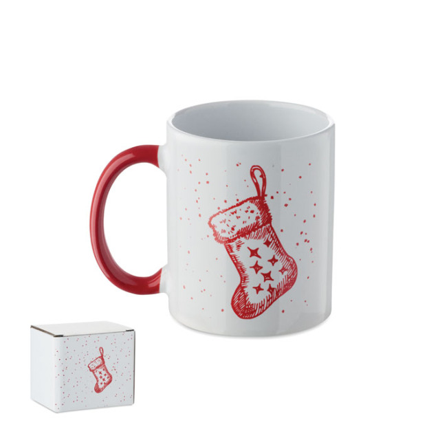 Mug de Noël en céramique 300ml Rouge
