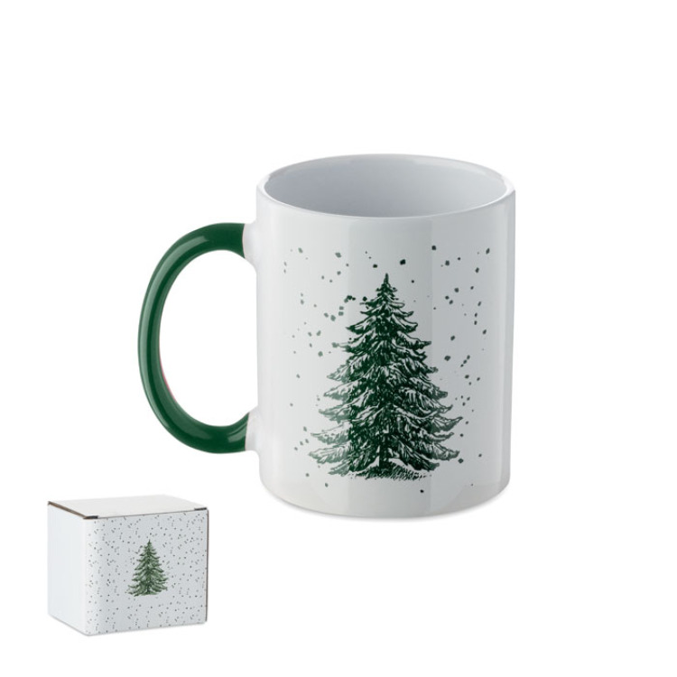 Mug de No&euml;l en c&eacute;ramique 300ml Vert