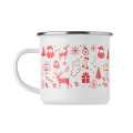 Mug de No&euml;l en &eacute;mail 300ml Blanc