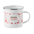 Mug de No&euml;l en &eacute;mail 300ml Blanc