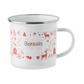 Mug de No&euml;l en &eacute;mail 300ml Blanc
