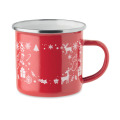 Mug de No&euml;l en &eacute;mail 300ml Rouge