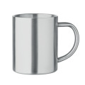 Mug en acier inox recycl&eacute; Argent Mat 260ml