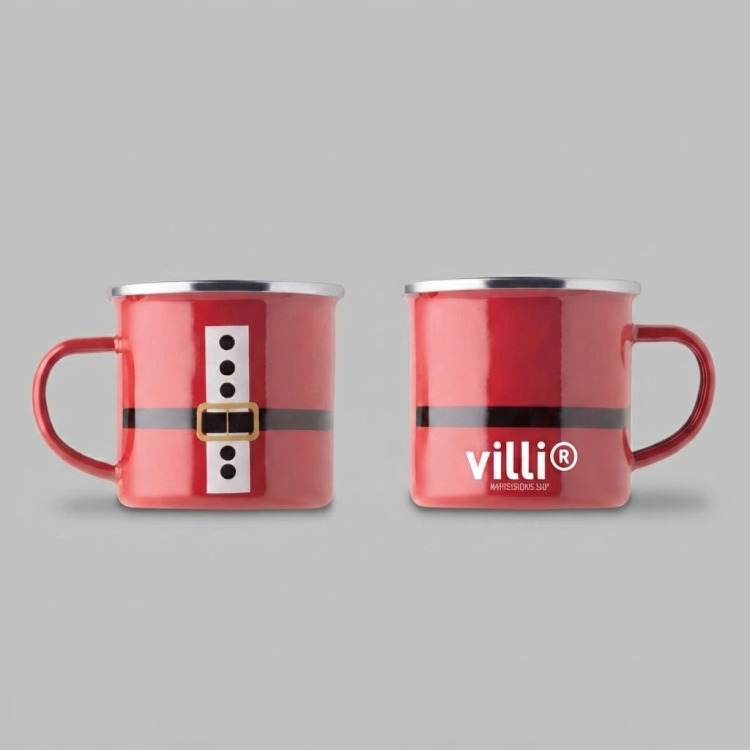 Mug vintage P&egrave;re No&euml;l 300ml. Rouge