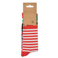 Paire de chaussettes de No&euml;l L Blanc/Rouge