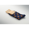 Paire de chaussettes de No&euml;l L Bleu