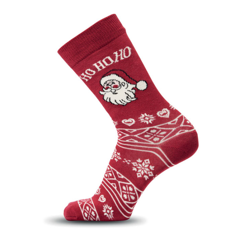 Paire de chaussettes de No&euml;l L Bordeaux