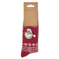 Paire de chaussettes de No&euml;l L Bordeaux