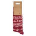 Paire de chaussettes de No&euml;l L Bordeaux