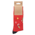 Paire de chaussettes de No&euml;l L Rouge