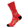 Paire de chaussettes de No&euml;l L Rouge