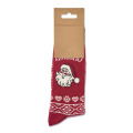 Paire de chaussettes de No&euml;l M Bordeaux