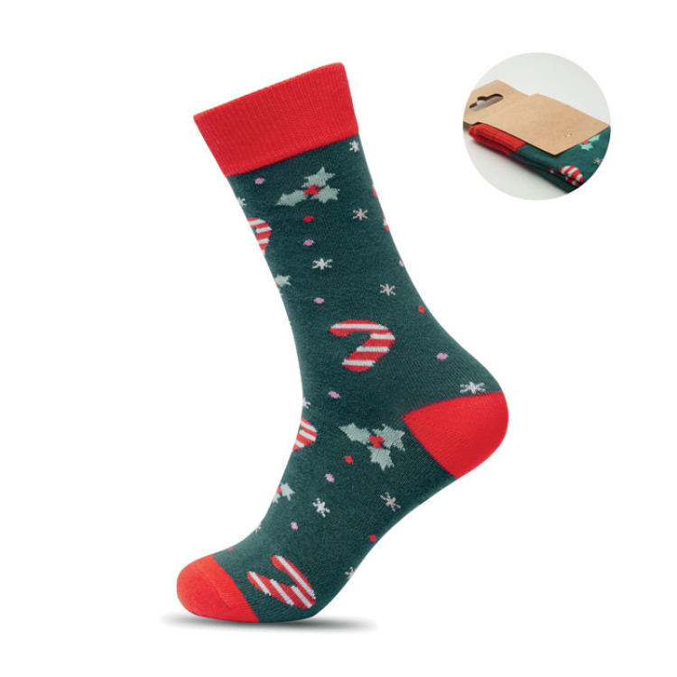 Paire de chaussettes de No&euml;l M Vert