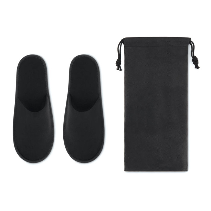 Paire de pantoufles  pochette Noir