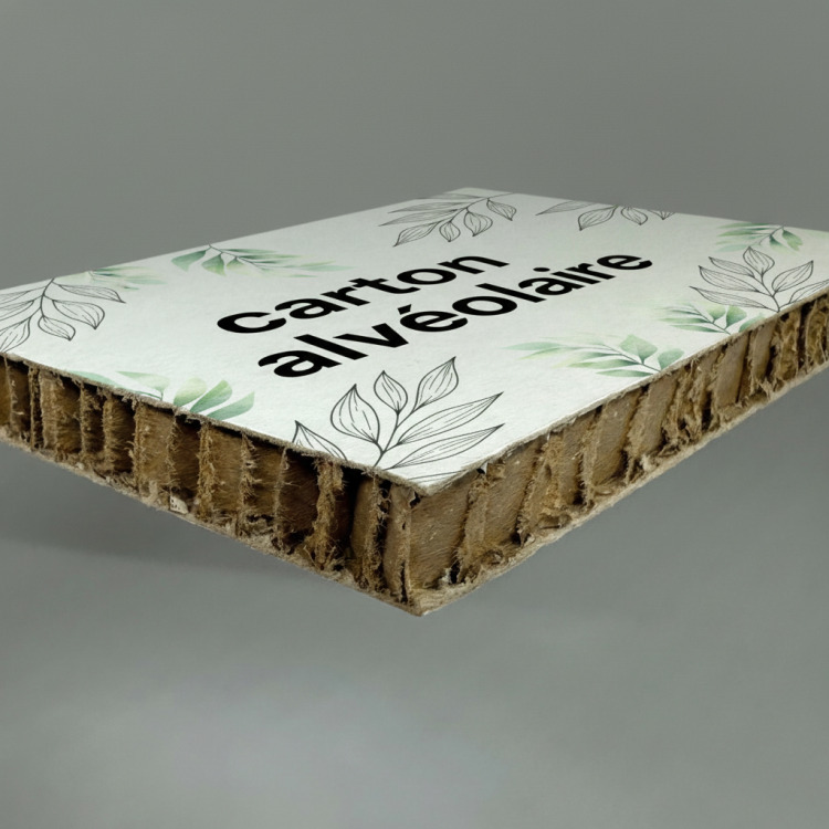 Panneau carton alv&eacute;olaire