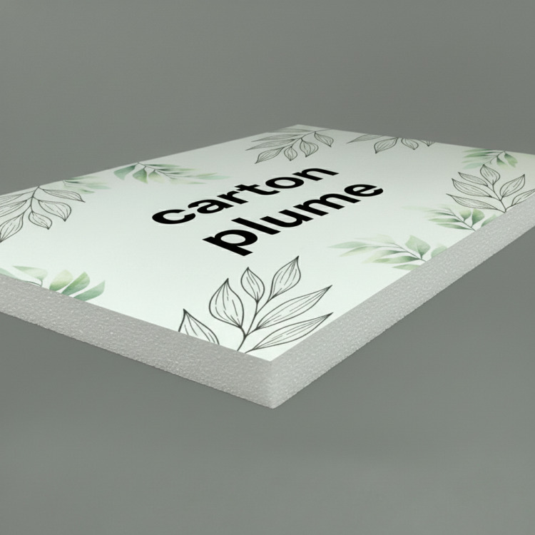 Panneau carton plume