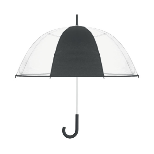 Parapluie transparent noir  23 pouces