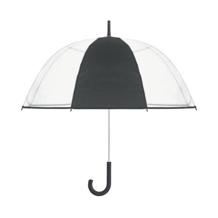 Parapluie transparent noir | 23 pouces