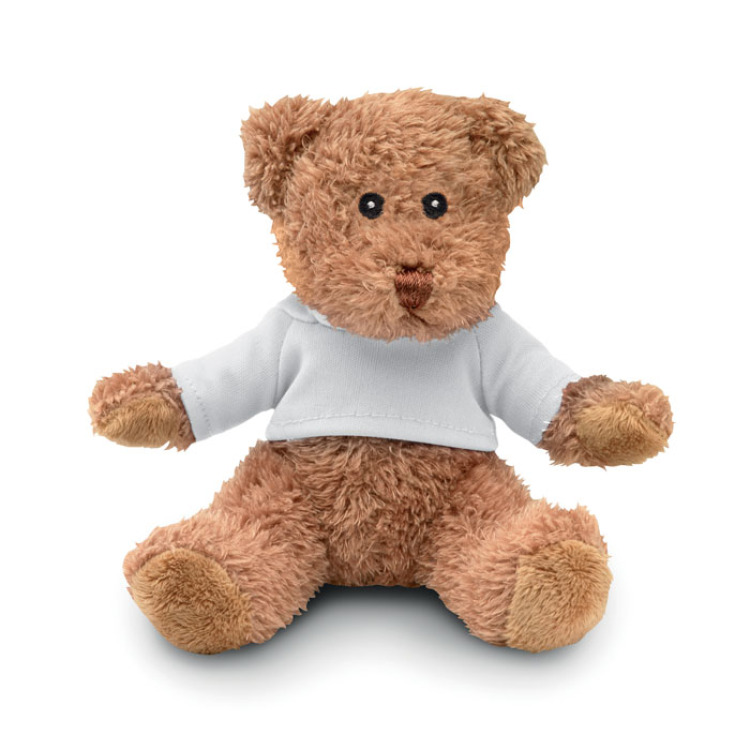 Peluche ourson avec t-shirt Blanc