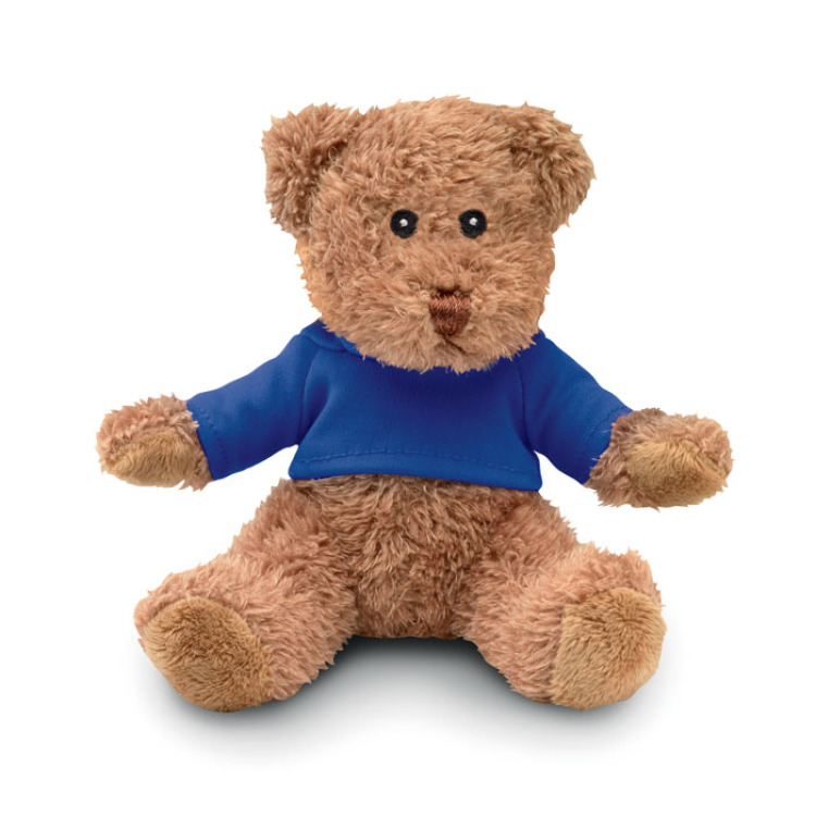 Peluche ourson avec t-shirt Bleu