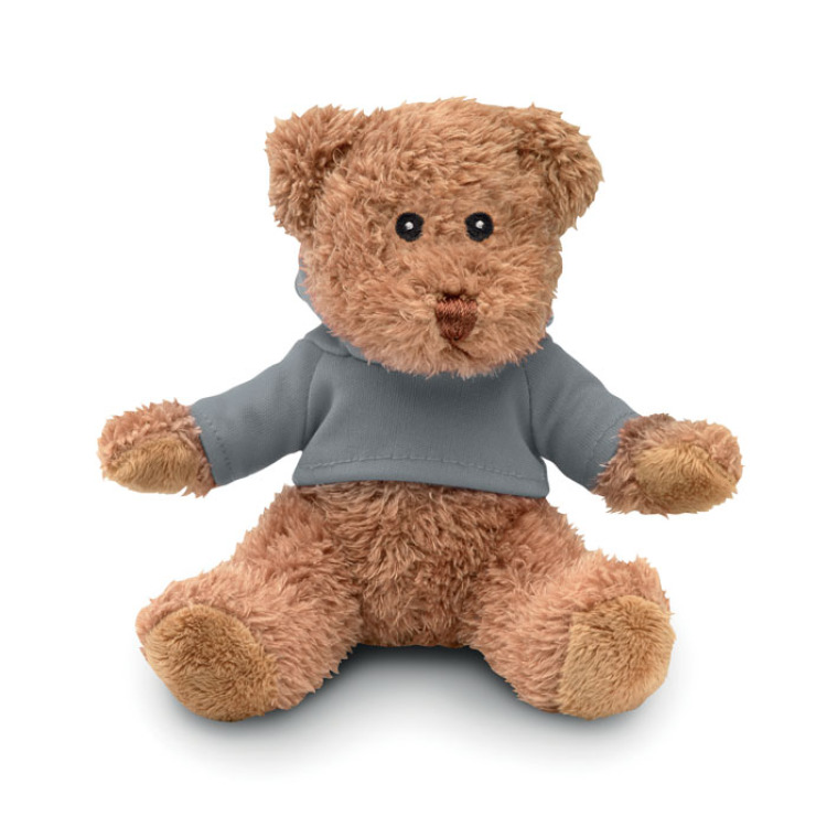 Peluche ourson avec t-shirt Gris