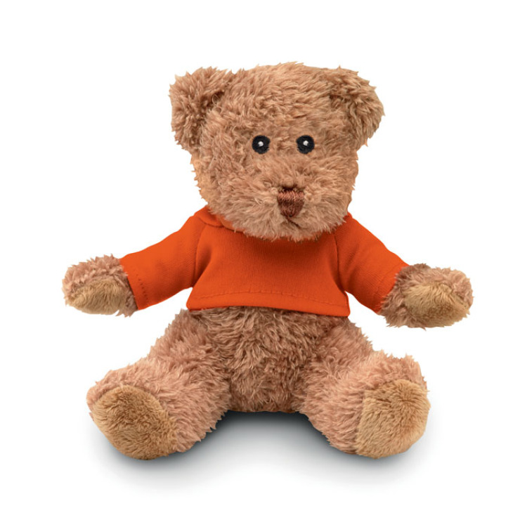 Peluche ourson avec t-shirt Orange