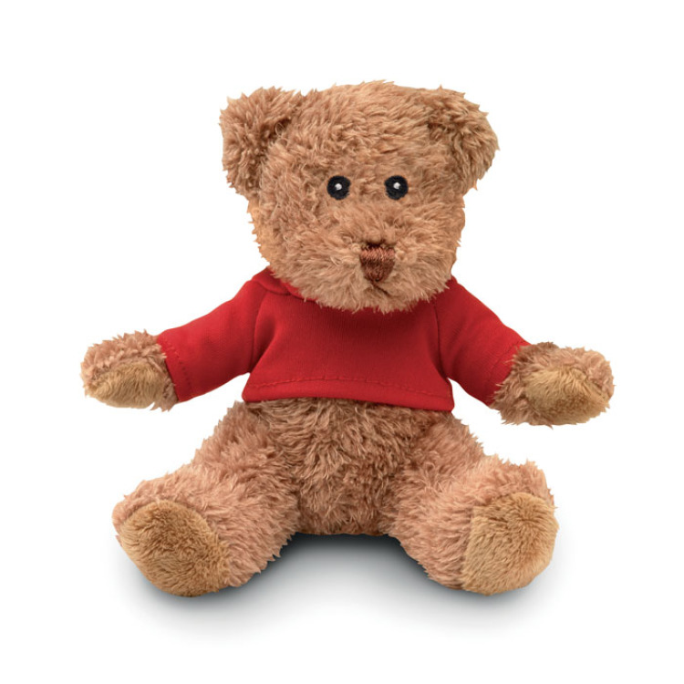 Peluche ourson avec t-shirt Rouge