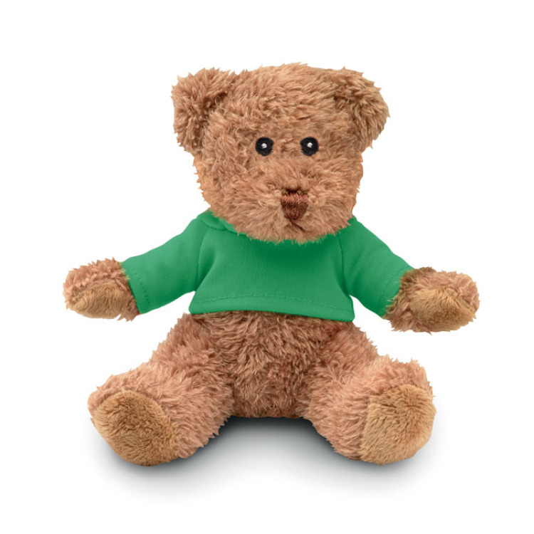 Peluche ourson avec t-shirt Vert