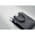 Petit sac cadeau feutre RPET Gris Pierre