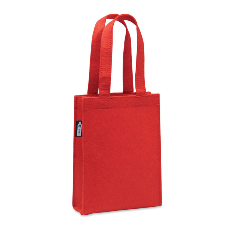 Petit sac cadeau feutre RPET Rouge