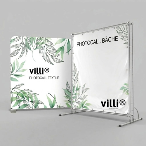Photocall bâche et tissu
