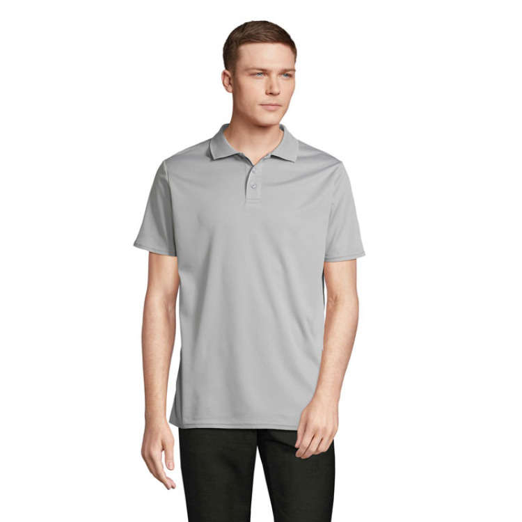Polo Unisexe Gris Pur