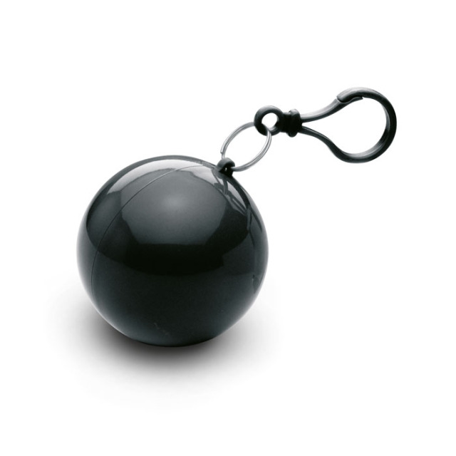 Poncho dans un emballage rond Noir
